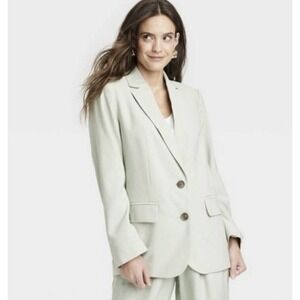 A New Day Light Green Women's Suit 2XL Spring blazer And SZ 10 Pant Classic look